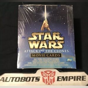 Vintage TOPPS Star Wars Attack Of The Clones Movie Cards Box Kenner Comic Lucas